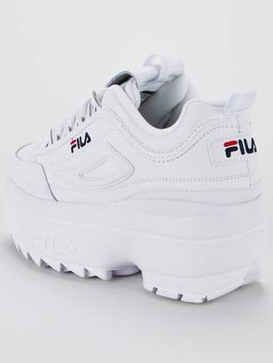 fila disruptor ii wedge white