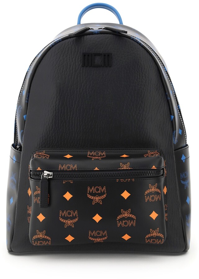 Mcm backpack black and blue Clearance