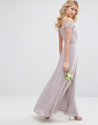 TFNC Wedding Cold Shoulder Embellished Maxi Dress