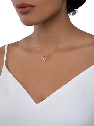 Birks Rosee Du Matin 18K White Gold & Diamond Entwined Circles Pendant Necklace