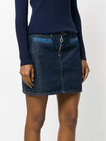 Thumbnail for your product : Courreges zipped denim skirt