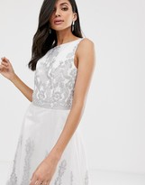Thumbnail for your product : Chi Chi London Tall Chi Chi London Tall premium lace midi dress with dip hem in white