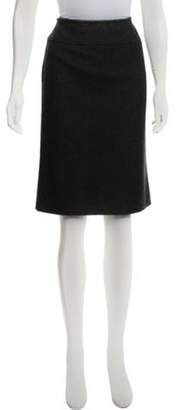 Dolce & Gabbana Wool Knee-Length Skirt Grey Wool Knee-Length Skirt