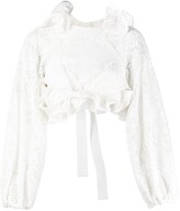 Thumbnail for your product : Zimmermann Ruffle-Detail Lace Top