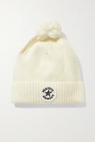 Thumbnail for your product : Perfect Moment Patch Ii Pompom-embellished Appliquéd Wool Beanie - White