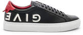 Thumbnail for your product : Givenchy Leather Urban Street Low Sneakers in Black & Red | FWRD