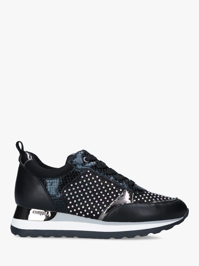 carvela joyful black trainers