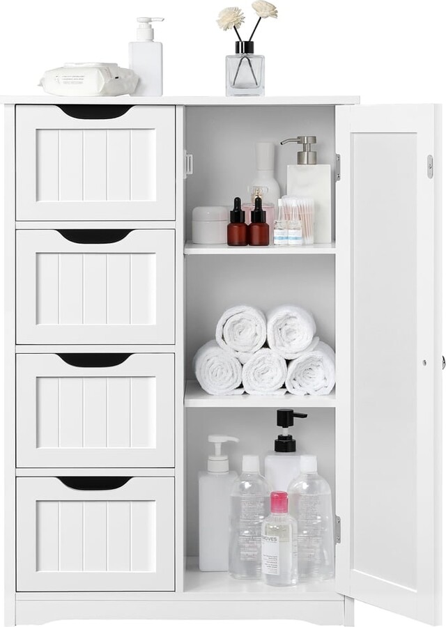 Global Pronex Wooden Bathroom Floor Freestanding Storage