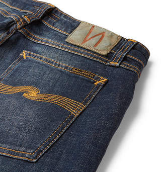 Nudie Jeans Skinny Lin Distressed Organic Stretch-Denim Jeans