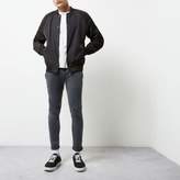 Thumbnail for your product : River Island Mens Dark grey stretch super skinny chino trousers