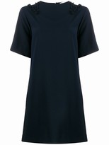 Thumbnail for your product : See by Chloe Ruffle-Trimmed Crepe Shift Dress