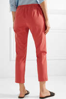 Thumbnail for your product : Hatch Nina Cropped Twill Pants - Coral