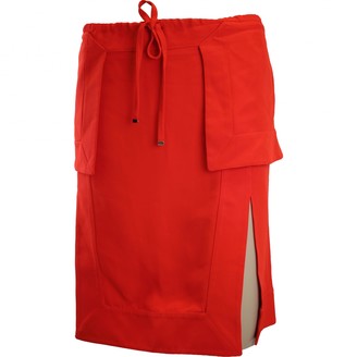 fendi orange skirt