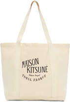 Thumbnail for your product : MAISON KITSUNÉ Ecru Palais Royale Tote
