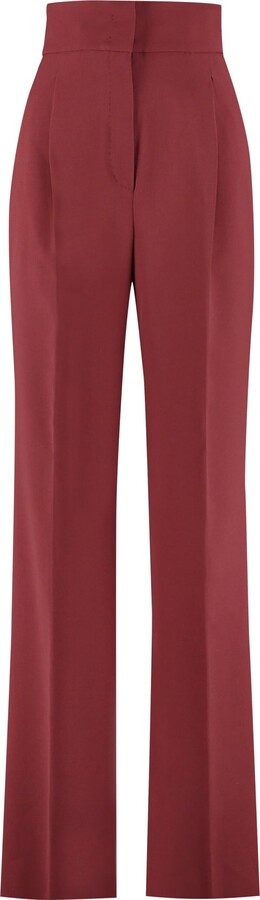 Max Mara Red Women's Pants | ShopStyle