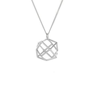 Origami Jewellery Frame Magic Ball Necklace Sterling Silver