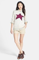 Thumbnail for your product : Halogen 'Star' Zip Back Crewneck Sweater (Regular & Petite)