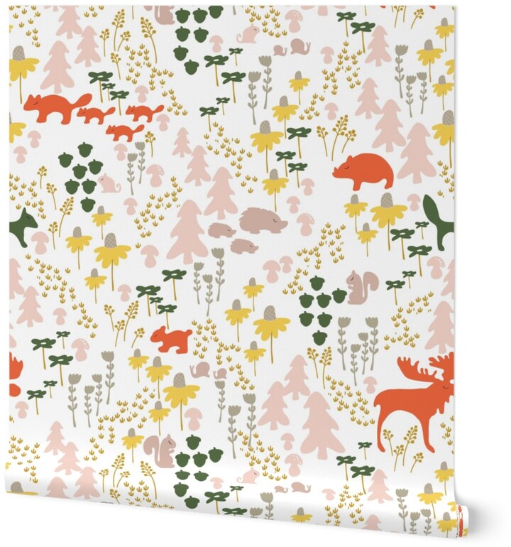Shutterfly Wallpapers Whimsical Woodland in White Wallpaper, Test
