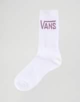 Thumbnail for your product : Vans Basic Crew Ankle Socks In White And Lilac