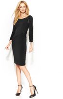 Thumbnail for your product : INC International Concepts Three-Quarter-Sleeve Ruched Sheath Dress