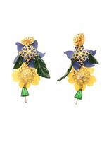 Thumbnail for your product : Dolce & Gabbana Hand-painted enamel and crystal earrings