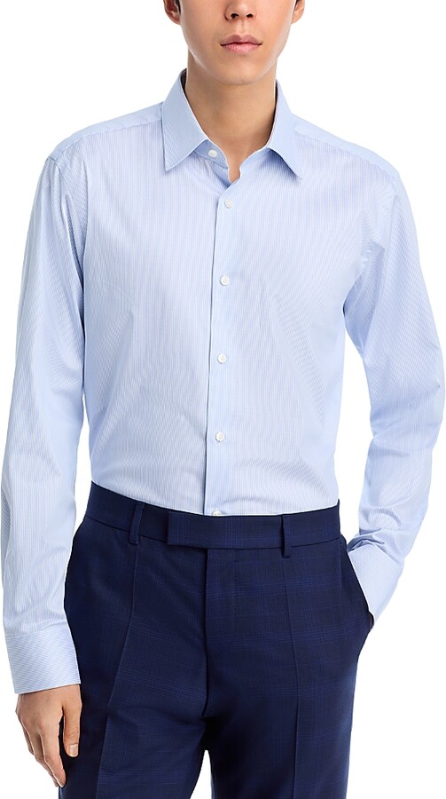 Boss Joe Stretch Striped Button-Front Shirt