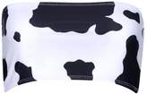 Thumbnail for your product : boohoo Cow Print Bandeau Bikini Top