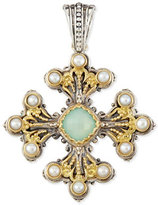 Thumbnail for your product : Konstantino Sea Blue Agate & Pearl Cross Pendant