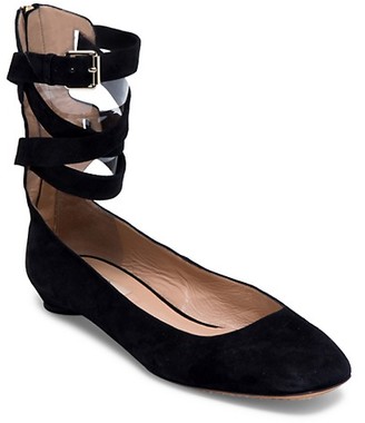 flat shoes wrap around ankle