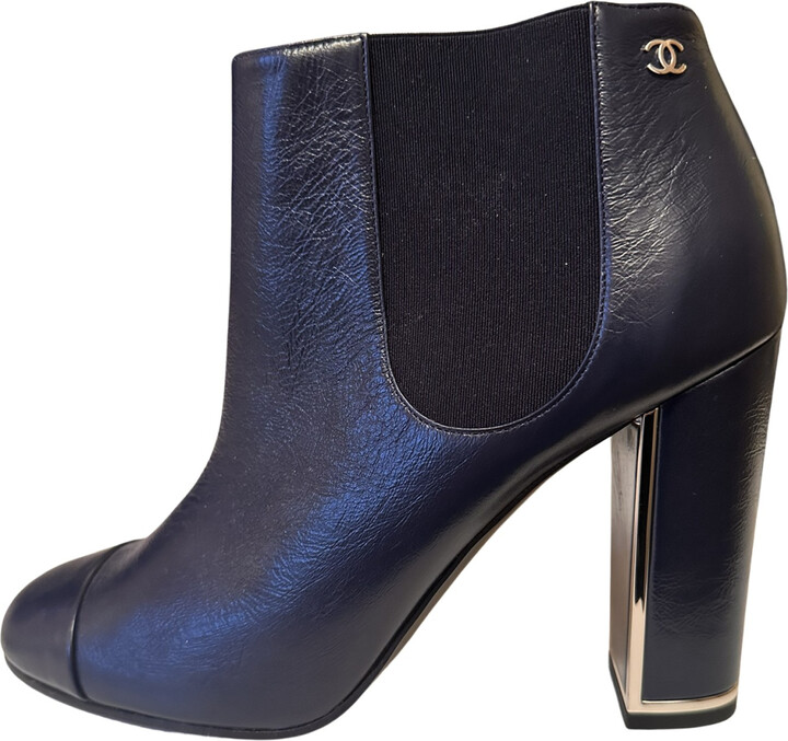 Chanel Leather ankle boots - ShopStyle
