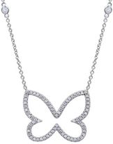 Thumbnail for your product : Crislu Platinum & Cubic Zirconia Butterfly Pendant Necklace