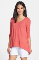 Thumbnail for your product : Eileen Fisher Hemp & Organic Cotton Scoop Neck Top (Petite)
