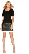 Thumbnail for your product : Laundry by Shelli Segal Ponte Knit and Lace Drop Waist Dress
