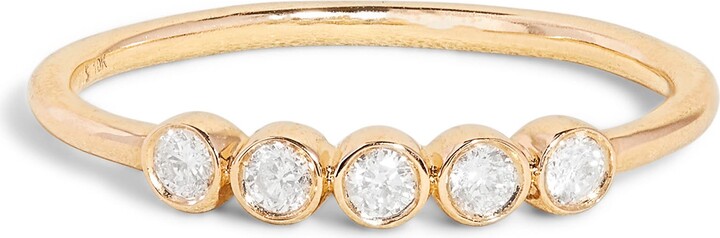 STONE AND STRAND Bezel Diamond Line Ring