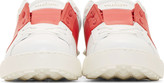 Thumbnail for your product : Valentino White & Red Leather Sneakers