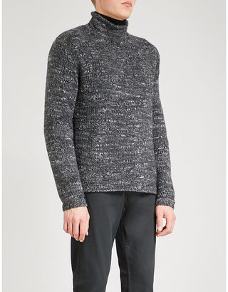 Polo Ralph Lauren Marled chunky-knit turtleneck wool-blend jumper