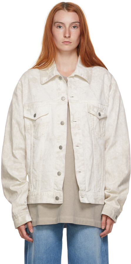 Maison Margiela Off-White Denim Vintage Wash Jacket - ShopStyle