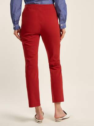 A.P.C. Iggy Straight Leg Cropped Cotton Twill Trousers - Womens - Light Red