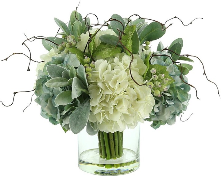 Creative Displays Blue Hydrangea, Curly Willow & Vine Arrangement In