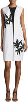 Thumbnail for your product : Narciso Rodriguez Bold Floral-Print Sleeveless Shift Dress, White