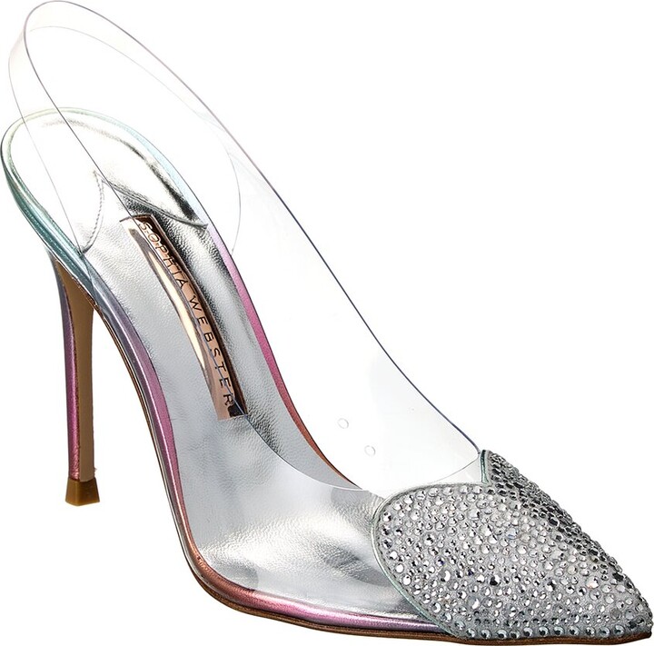 Sophia Webster Amora Vinyl & Leather Slingback Pump