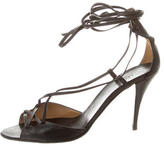 Thumbnail for your product : Hermes Leather Lace-Up Sandals