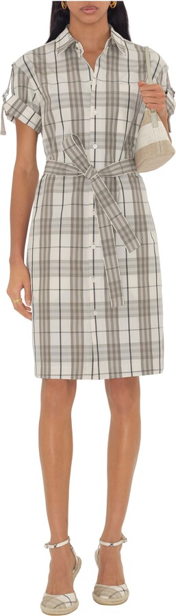 Burberry Check Cotton Shirt Dress