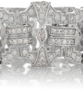 Thumbnail for your product : Kenneth Jay Lane Rhodium-plated cubic zirconia bracelet