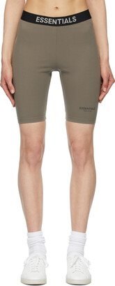 Essentials Taupe Athletic Bike Shorts