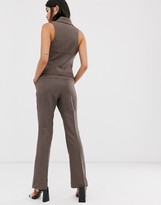 Thumbnail for your product : ASOS DESIGN check slim straight suit pants