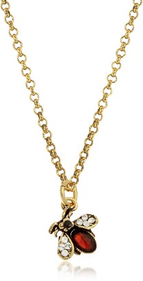 Alcozer & J Golden Brass Necklace with a Bee-shaped Pendant