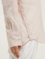 Thumbnail for your product : Ann Demeulemeester Raw-trim Neck Cotton And Cashmere Blouse - Womens - Light Pink