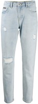 Thumbnail for your product : Philipp Plein Distressed Straight-Leg Jeans