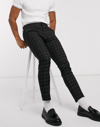 mens checked trousers asos